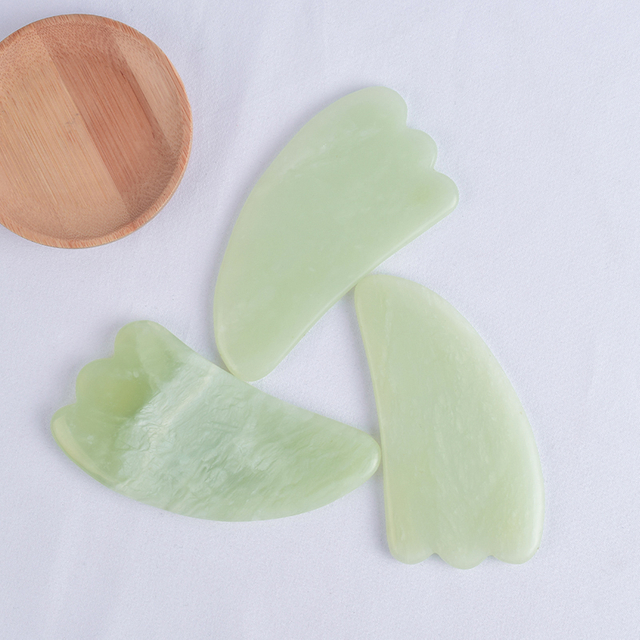 Horn Shaped Xiuyan Jade Gua Sha Massage Tool Natural Scraping board Body Scraper Crystal Scratching