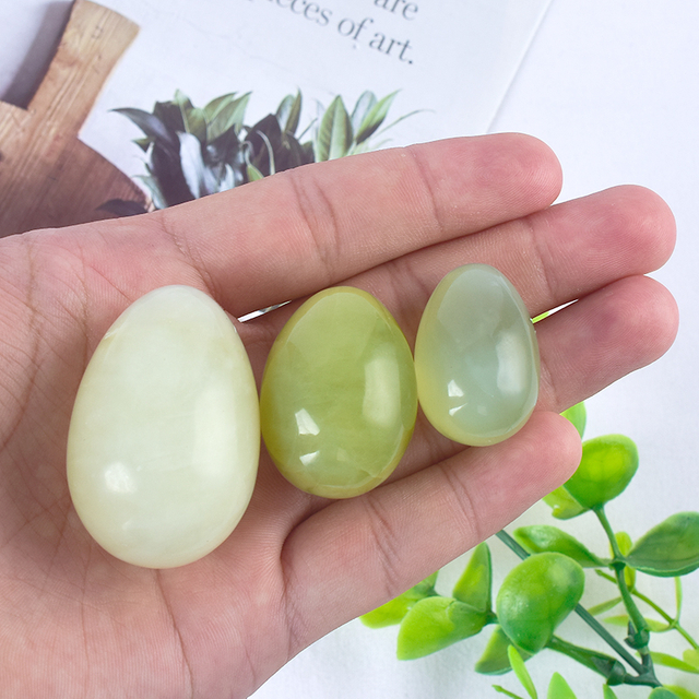 Undrilled Xiuyan Jade Yoni Eggs Massage Jade egg to Train Pelvic Muscles Kegel Exercise