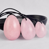  Rose Quartz Jade Yoni Eggs Massage Stones Exercise Eggs Healing Stone to Train Pelvic Muscles Kegel Exercise