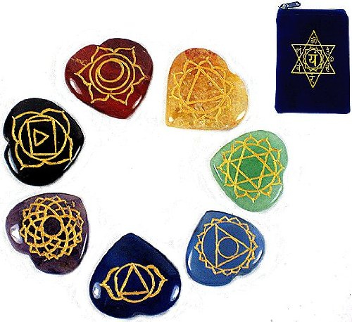 100% Natural Mixed 7 Colors Gemstone Chakra Stones Set 