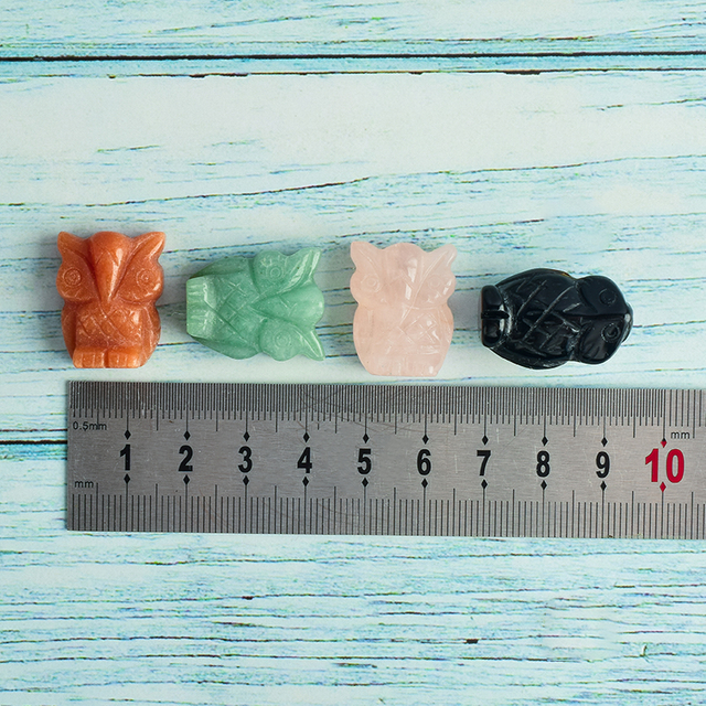 2 inch Hand Carved Natural Crystal Stone Mini owl figurines Figurines 