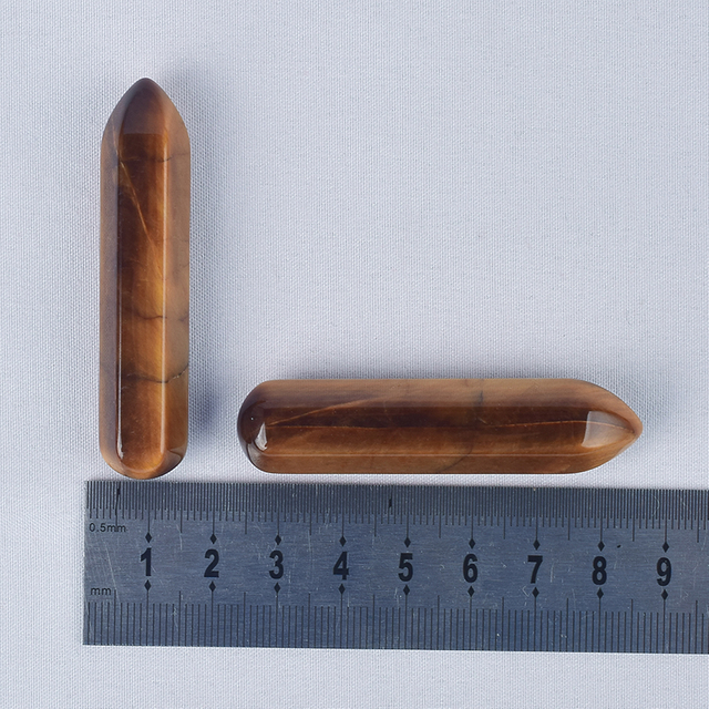 Natural Tiger Eye Crystal Points Hexagonal Wand 