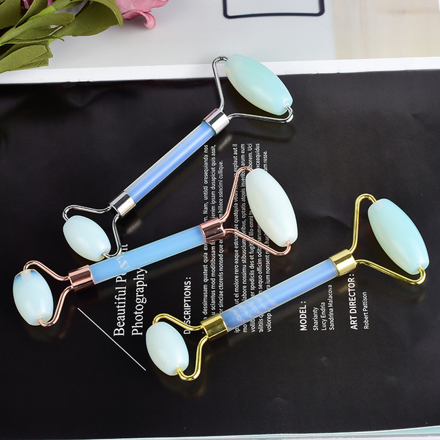Opalite Roller for Face -Opalite Roller Real 100% Natural Jade for Wrinkles, Anti Aging Facial Massager