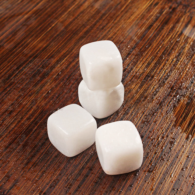 Natural White jade Whiskey Stones Gemstone Whiskey Ice Stone