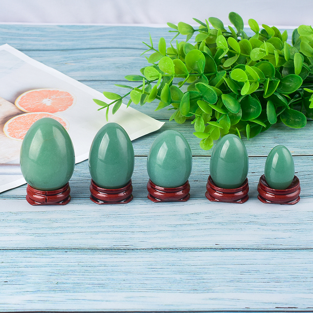 Undrilled Green AventurineYoni Eggs Massage Jade egg to Train Pelvic Muscles Kegel Exercise