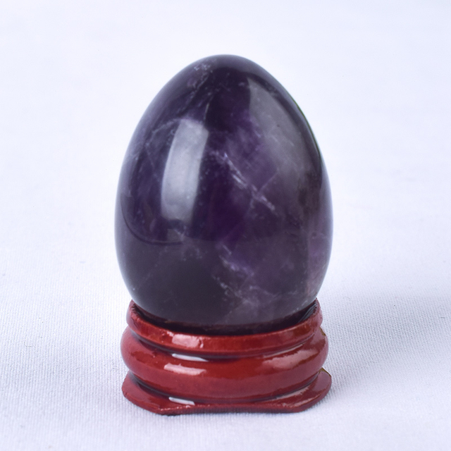 Undrilled Violet Amethyst Yoni Eggs Massage Jade egg to Train Pelvic Muscles Kegel Exercise