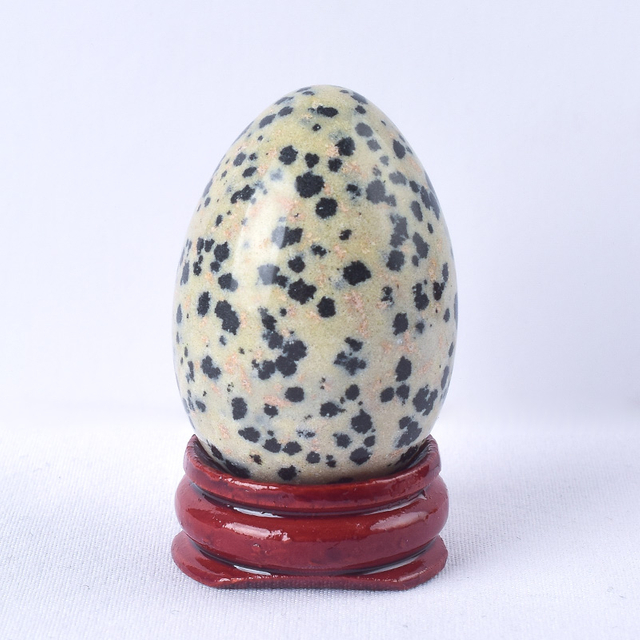 Undrilled Dalmatian Jasper Yoni Eggs Massage Jade egg to Train Pelvic Muscles Kegel Exercise