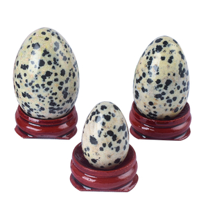 Undrilled Dalmatian Jasper Yoni Eggs Massage Jade egg to Train Pelvic Muscles Kegel Exercise