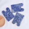 N-Shaped Blue Spot Jasper Gua Sha Scraping Massage Tool, Natural Jade Guasha Board for SPA Acupuncture Treatment, Reducing Neck and Muscle Pain
