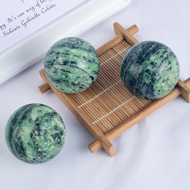 Natural Ruby Zoisite Stone Crystal Ball Sphere 