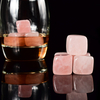 Natural Rose Quartz Whiskey Stone Set