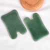 N-Shaped Green Aventurine Gua Sha Scraping Massage Tool, Natural Jade Guasha Board for SPA Acupuncture Treatment, Reducing Neck and Muscle Pain