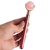 Single-end Rose Quartz Ball Roller and Skin Gym Face Facial Roller for Face Massager Tool 