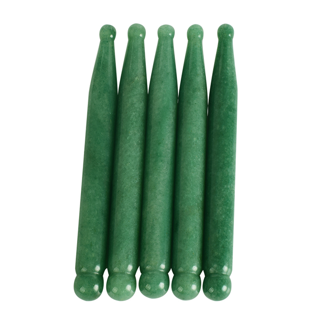 Natural Green Aventurine Guasha Scraping Massage Tool, Massage Wand for Acupuncture Therapy Stick 