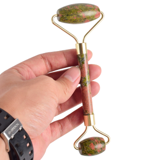 Natural High Quality Unakite Face Roller Sale Face Jade Roller Beauty Massager Tool for Wrinkle Remove