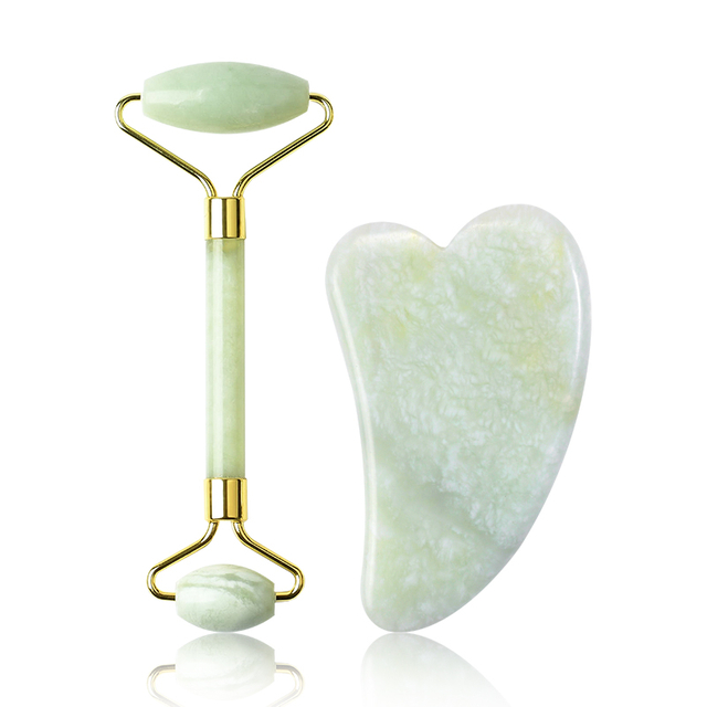 Best Selling Jade Roller Gua Sha Set Jade Facial Massager Face Roller Xiuyan Jade Face Massager For Face