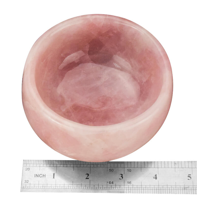 Natural Rose Quartz Bowl 4.5 Inch Crystal Crafts