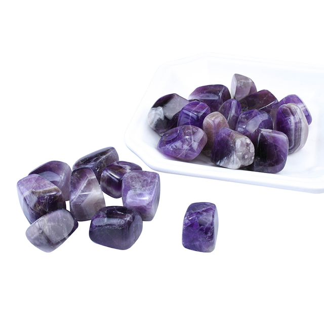 Bulk Wholesale Tumbled Stones Natural Amethyst Healing Crystal Stones For Home Decoration (1 KG)