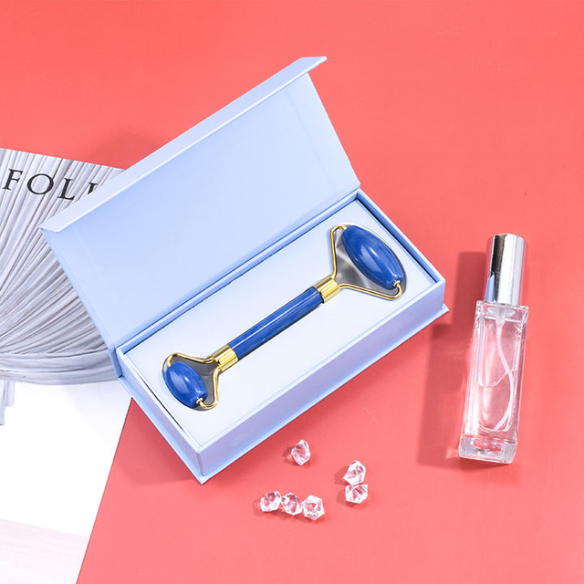 Natural Blue Aventurine Roller Sales Best Price Beauty Facial Roller Jade Massager Face Roller for Acne Scars