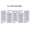 5 in 1 Multi Function DIY Jade Roller Natural Rose Quartz Facial Massage Beauty Tool