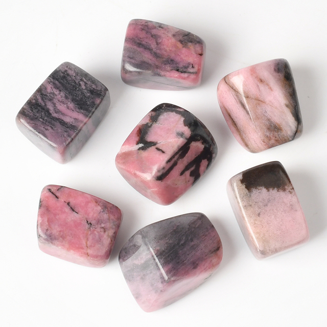 Wholesale Natural Polished Gemstone Rhodonite Tumbled Stones Healing Stone Sale (1 KG)