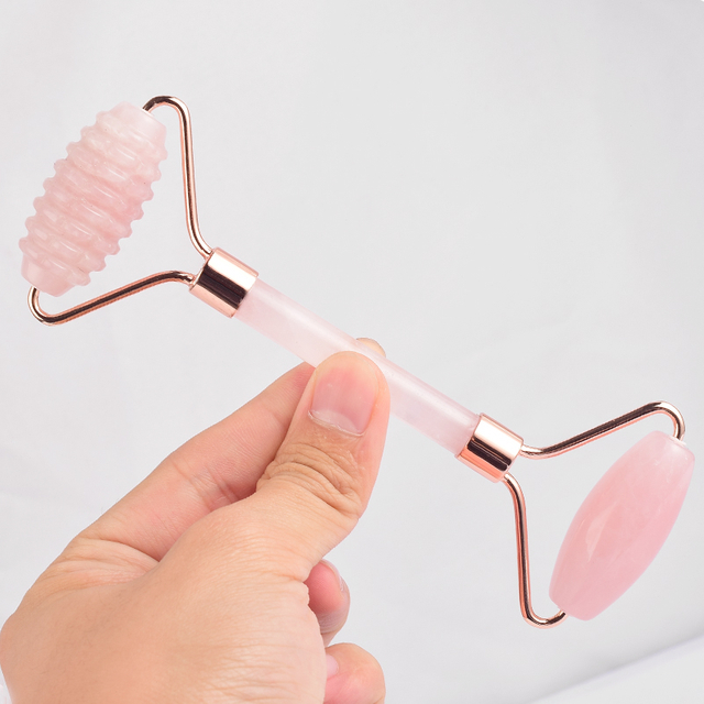 Factory Direct Selling Rose Quartz Spike Jade Stone Roller