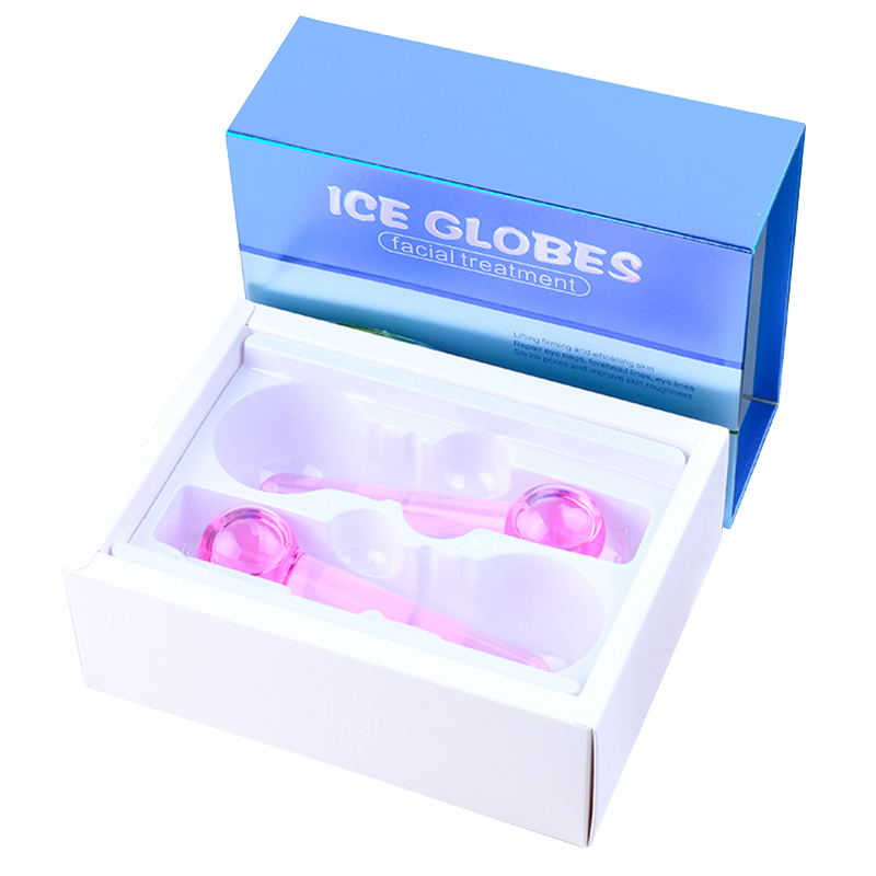 Hot Selling High Borosilicate Glass Eye Ice Globe Set High Quality Facial Cooling Cryo Globes Sales with Cheap Price (2 pcs/set)