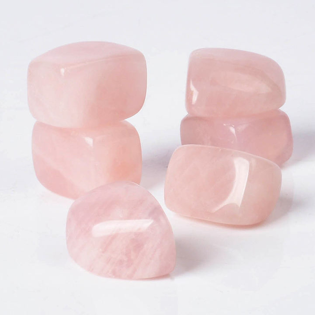 Wholesale Rose Quartz Tumbled Stone Natural Polished Gemstone Healing Chakra Stone (1KG)