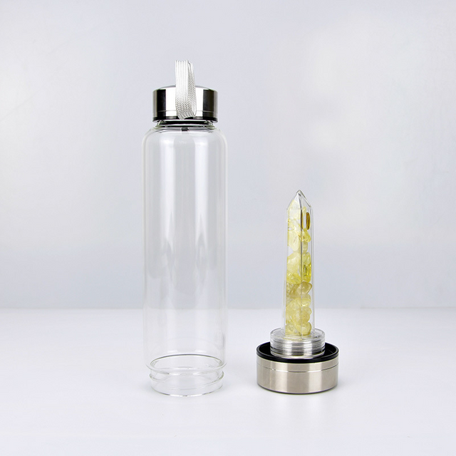 High Quality Natural Crystal Drinking Water Bottles Healing Quartz Crystal Water With Crystal Inside with Cheap Price