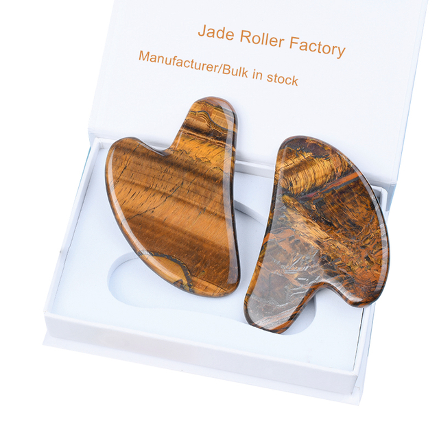 Natural Tiger Gua Sha Stone Wholesale Price Guasha Massager Face Gua Sha Tool for Wrinkle Remove