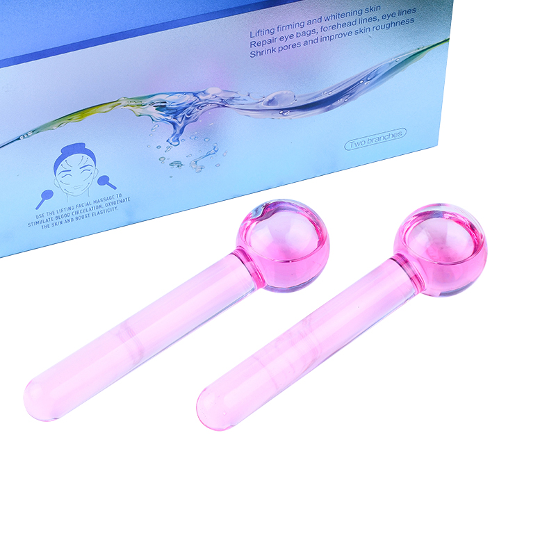 Hot Selling High Borosilicate Glass Eye Ice Globe Set High Quality Facial Cooling Cryo Globes Sales with Cheap Price (2 pcs/set)