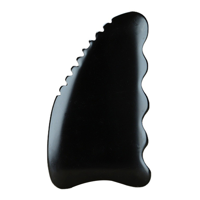 High Quality Jade Gua Sha Bian Stone Wholesale Black Face Jade Gua Sha Stone Facial Scraping Tool Various Style Guasha Comb Scraping