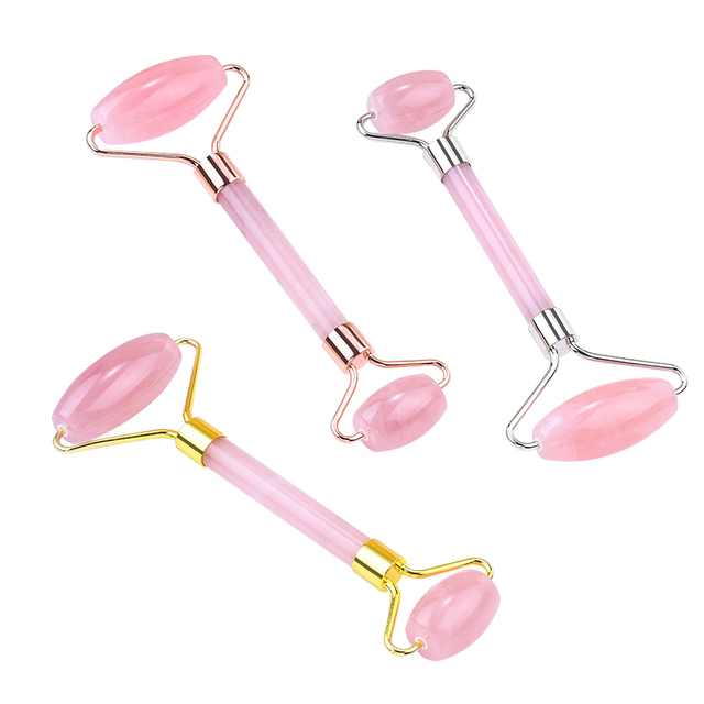 Natural Rose Quartz Roller for face